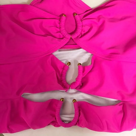 Eomenie Hot Pink One Piece Swimsuit Size M - Picture 14 of 15